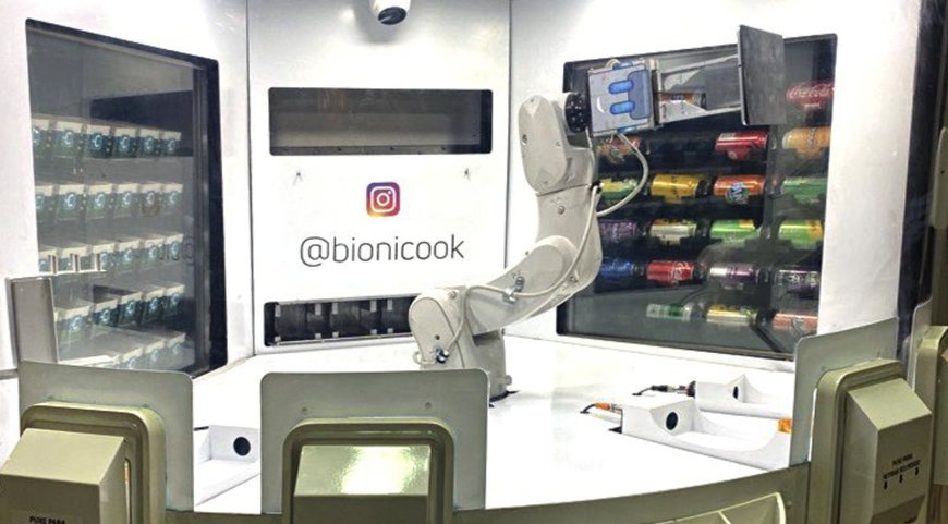 IFM ERWISCHT: DANK ROBOTER-FASTFOOD IST ES MÖGLICH, SNACKS IN NUR DREI MINUTEN UND VÖLLIG KONTAKTLOS AUF DEN TISCH ZU BRINGEN